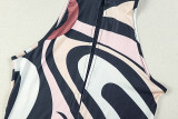 Print Hollow Out Sleeveless Jumpsuit GJYO-006230