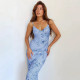 Print Slim Sling Maxi Dress GAXB-W270DS