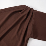 Solid Color Slash Shoulder Mini Dress GAXB-W241DS