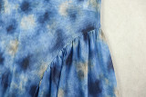 Long Sleeve Print High Collar Maxi Dress GJYO-303028
