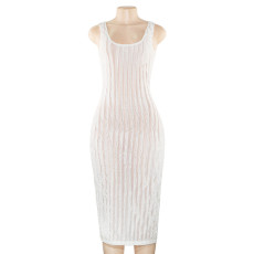 Solid Color Sleeveless Maxi Dress GAXB-A616DS