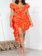 Sleeveless Solid Color Wood Ear Mini Dress AIL-276
