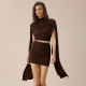 Solid Color Sleeveless Two Piece Skirts Set ANDF-2601