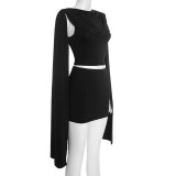 Solid Color Sleeveless Two Piece Skirts Set ANDF-2601