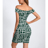 One Shoulder Print Mini Dress YMYF-9319