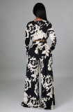 Long Sleeve Print Two Piece Pants Set XHXF-8635