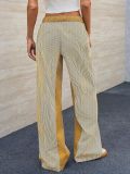 Loose Color Block Wide Leg Jeans GYAN-059