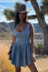Sexy Denim Sling Mini Dress GYAN-8991
