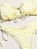 Solid Color Backless Bikinis 2 Piece Swimsuit CSYZ-G608W