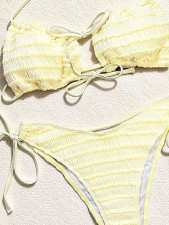 Solid Color Backless Bikinis 2 Piece Swimsuit CSYZ-G608W