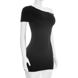 Sleeveless Off Shoulder Mini Dress GSZM-C26DS041