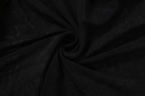 Deep V Neck Halterneck Backless Mesh Mini Dress XEF-K6D01882A