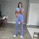 VIP1 Print Short Sleeve Two Piece Pants Set GBGF-2639