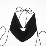 Sexy Tie Up Tops Ruffles Skirt 2 Piece Set GSZM-D26ST055