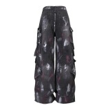 Fashion Loose Patchwork Straight Jeans GQLF-9898