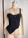 Sleeveless Sling Backless Wrap Chest Tank Top GPBY-8913
