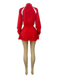 Zipper Long Sleeve Coat Two Piece Skirts Set CH-26012