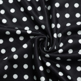 Polka Dots Print Backless Mini Dress MXBF-J26DS002