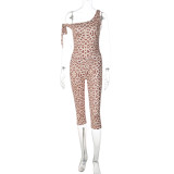 Single Shoulder Print Seventh Jumpsuit LJSF-P6121156X