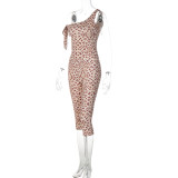 Single Shoulder Print Seventh Jumpsuit LJSF-P6121156X