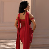 Solid Color Ruched Mini Dress GJYO-305057