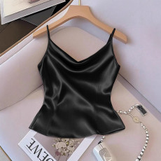 Solid-color Satin Spaghetti-strapTop GSRX-SRX703