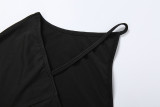 Slash Neck Tassel Patchwork Tight Maxi Dress GZJQ-K25D91010