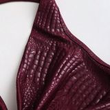 Halterneck Backless Solid Color Mini Dress GXIY-K26L2323