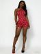 Polka Dots Print Backless Bandage Dress MEM-88689