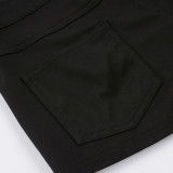 Solid Color Slim Short GPKJ-MR46858