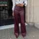 Solid Color PU Leather Casual Pants GPBY-SK9997