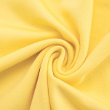 Solid Color Halterneck V Neck Split Maxi Dress GSZM-J26DS080