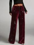 Casual sequined Drawstring Pants GXRF-QC160