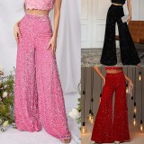 Casual Loose Sequin Loose Wide Leg Jumpsuit GXRF-QC171