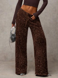 Casual sequined Drawstring Pants GXRF-QC160