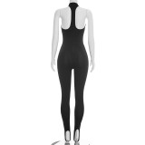 Solid Color Off Shoulder Slim Jumpsuit GDSF-J26JP074