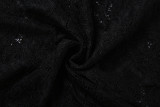 Slash Shoulder Irregular Top Flare Pants Suit XEF-K6S04089A
