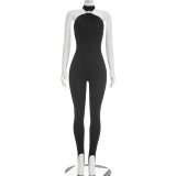 Solid Color Off Shoulder Slim Jumpsuit GDSF-J26JP074