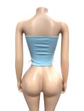 Solid Color Halterneck Bandage Tops GFCF-1445