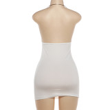 Deep V Neck Backless Mini Dress GZJQ-K6D03543A