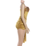 Sexy Sequin Wrap Chest Bodysuit  GZJQ-K6K01768A