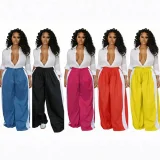 Contrast Color Loose Sport Pants IV-8600