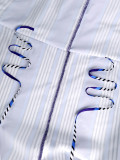 Loose V Neck Stripe Satin Maxi Dress GKEN-ADR060342