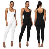 Sleeveless Solid Color Jumpsuit MZ-S2802