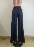 Solid Color High Waist Wide Leg Pants QODY-6074
