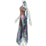 Print Spaghetti Straps Maxi Dress GJYO-JD305119