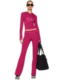 Long Sleevel Print Hooded Flare Pants 2 Piece Set GXZY-Xy2507