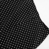Polka-dot Print Chiffon Straight Midi Skirt GSZM-D26SK076