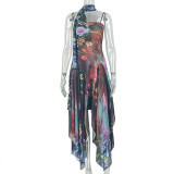 Print Spaghetti Straps Maxi Dress GJYO-JD305119