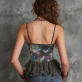 Sexy V Neck Mesh Patchwork Tank Tops GWDS-260210